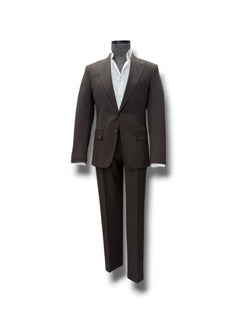Slim Fit Kahverengi Gent Takım Elbise