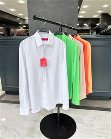 23y1972-21 Keten Gömlek