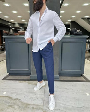 23y1972-21 Keten Gömlek