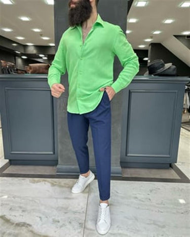 23y1972-401 Keten Gömlek