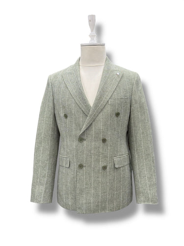 Standart Fit Yeşil Levante Keten Ceket