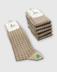 Desenli Bej Bambu Çorap