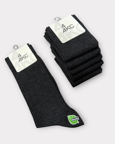 Jakarlı Antrasit Siyah Bambu Çorap