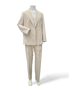 Oversize Bej Kruvaze Wide Axis Takım Elbise