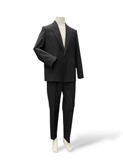 Oversize Siyah Kruvaze Wide Axis Takım Elbise