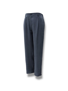 Oversize Lightweight Fabric Navy Blue Lume Trousers
