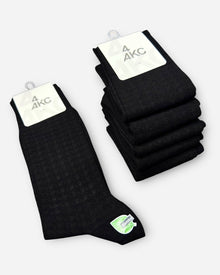 Desenli Siyah Bambu Çorap