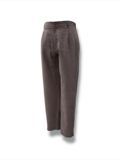 Oversize Lightweight Fabric Brown Lume Trousers