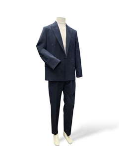 Oversize Lacivert Kruvaze Wide Axis Takım Elbise