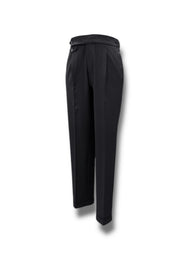 Modern Fit Single Pleat Black Legend Trousers