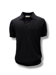 Ribbed Rayon Collared T-shirt