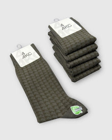 Desenli Haki Bambu Çorap