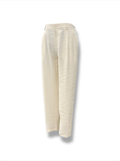 Oversize Lightweight Fabric Beige Lume Trousers