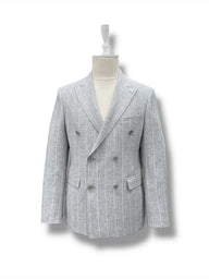 Standard Fit Grey Levante Linen Jacket