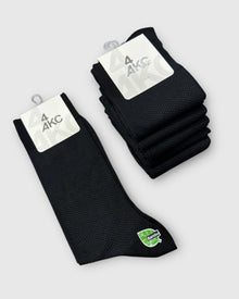 Jakarlı Siyah Füme Bambu Çorap