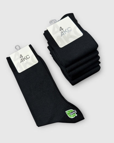 Jakarlı Siyah Füme Bambu Çorap