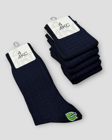 Desenli Lacivert Bambu Çorap