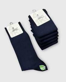 Jakarlı Lacivert İndigo Bambu Çorap