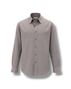 Standard Fit Dark Brown Cotton Flannel Shirt