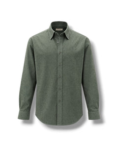 Standard Fit Khaki Cotton Flannel Shirt