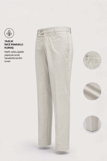 Standart Fit Pamuk Karışımlı Yan Cep Taş Voyage Pantolon
