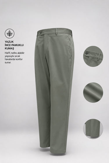 Standard Fit Cotton Blend Side Pocket Khaki Voyage Pants
