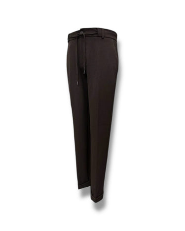 Regular Fit Lycra Dark Brown Art Jogger Pants