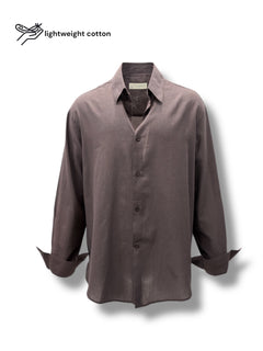 Rahat Kalıp Pamuk Vuale Koyu Kahve Gömlek
