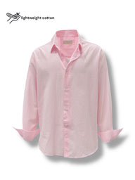 Relaxed Fit Cotton Voile Pink Shirt