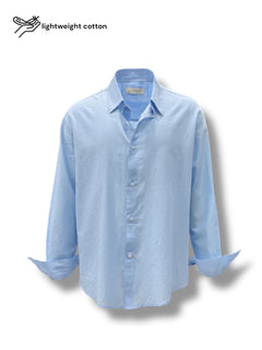 Rahat Kalıp Pamuk Vuale Mavi Gömlek