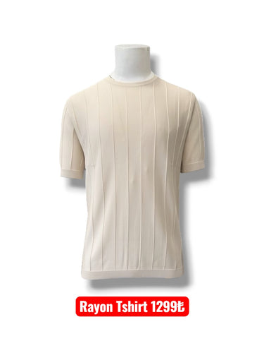 Gölge Çizgili Rayon Triko