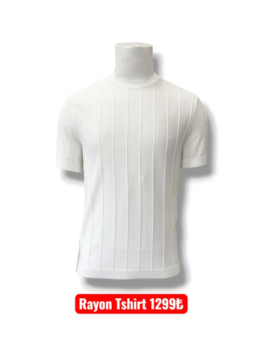 Gölge Çizgili Rayon Triko