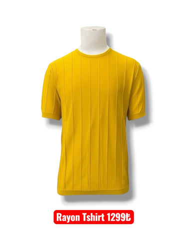 Gölge Çizgili Rayon Triko