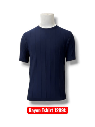 Gölge Çizgili Rayon Triko