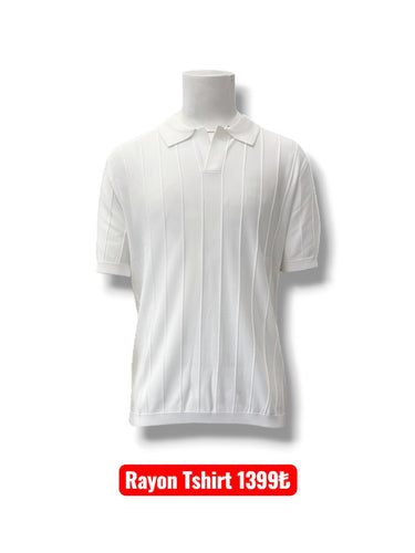 Çizgili Rayon Tshirt