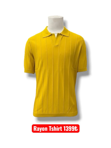 Çizgili Rayon Tshirt