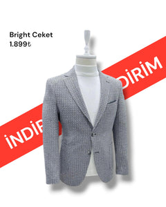 Slim Fit Cashmere Grey Bright Jacket