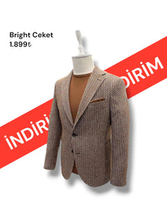 Slim Fit Cashmere Tan Bright Jacket