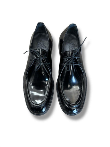 Siyah Rugan Bağcıklı Klasik Ayakkabı