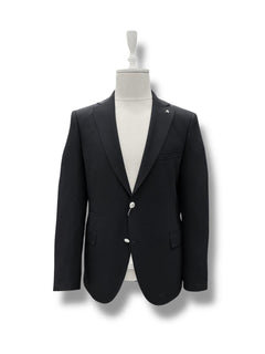 Black Slim Fit Lycra Blazer Jacket