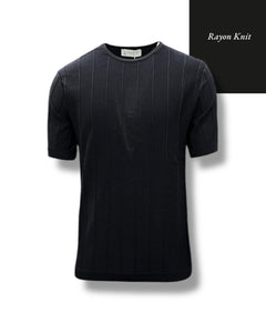 Shadow Striped Rayon Knit