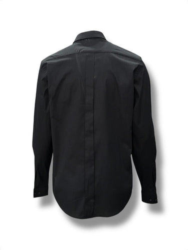 Siyah Comfort Fit Gizli Düğme Pamuk Gömlek