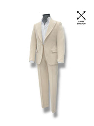 Slim Fit Lycra Fabric Beige Boost Suit
