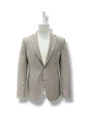 Vizon Standart Fit Micro Dokuma Yün Ceket