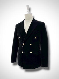 Velvet Double-Breasted Jacket