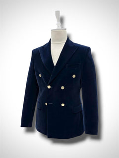 Velvet Double-Breasted Jacket