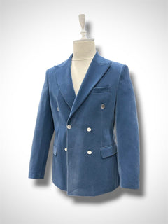 Velvet Double-Breasted Jacket