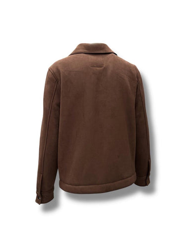 Kahverengi Süet Kürklü Mont