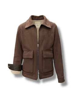 Brown Suede Fur Coat