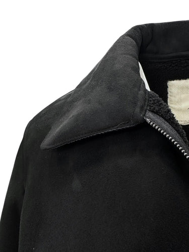 Siyah Süet Kürklü Mont